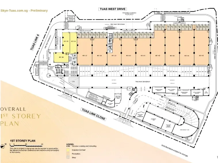SKYE @ TUAS preliminary 1st storey floor plan