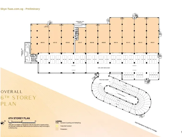 SKYE @ TUAS preliminary 6th storey floor plan