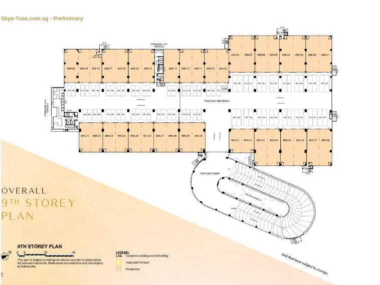 SKYE @ TUAS preliminary 9th storey floor plan
